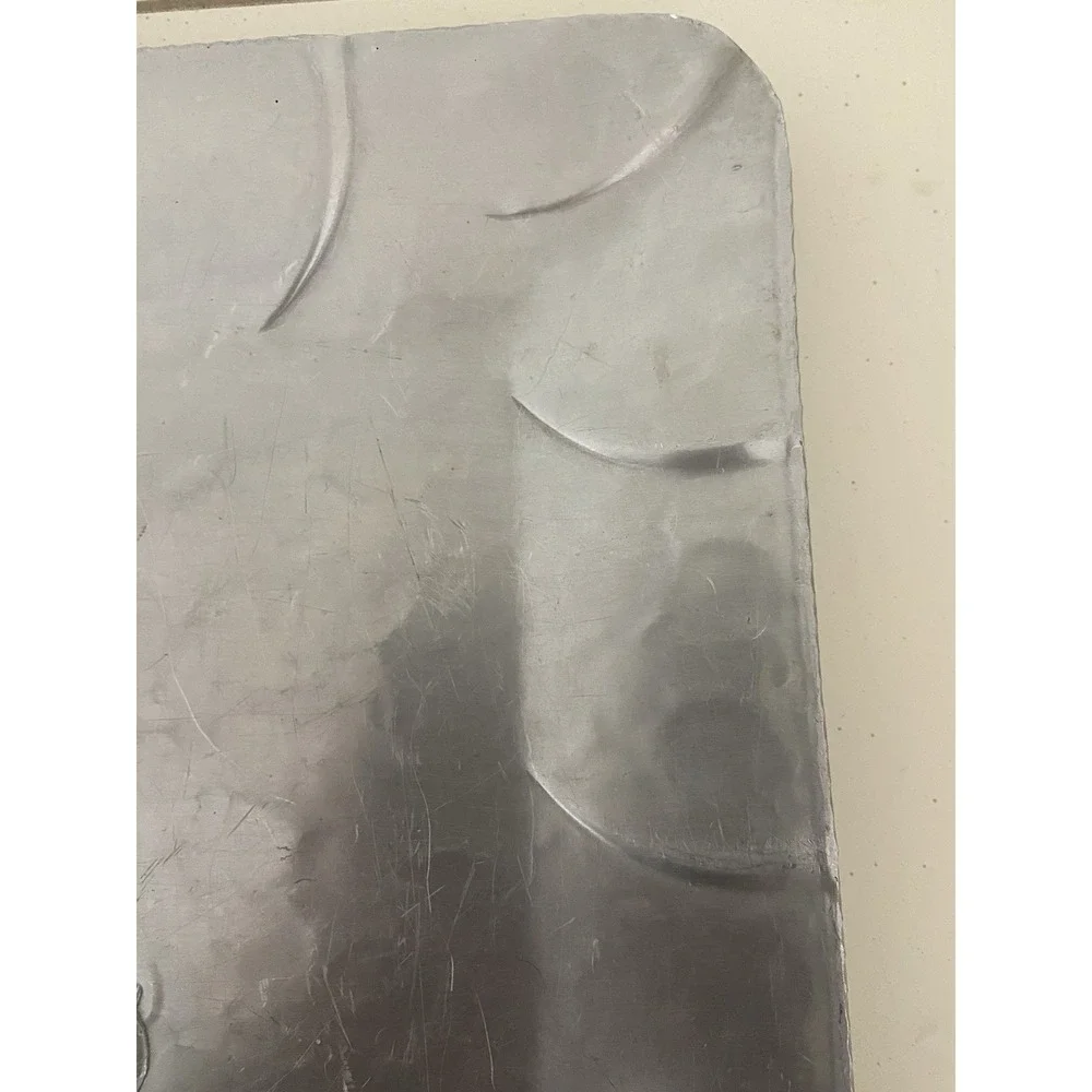 Vintage EVERLAST FORGED ALUMINUM Square Serving Tray Fruit & Floral Design 11.5